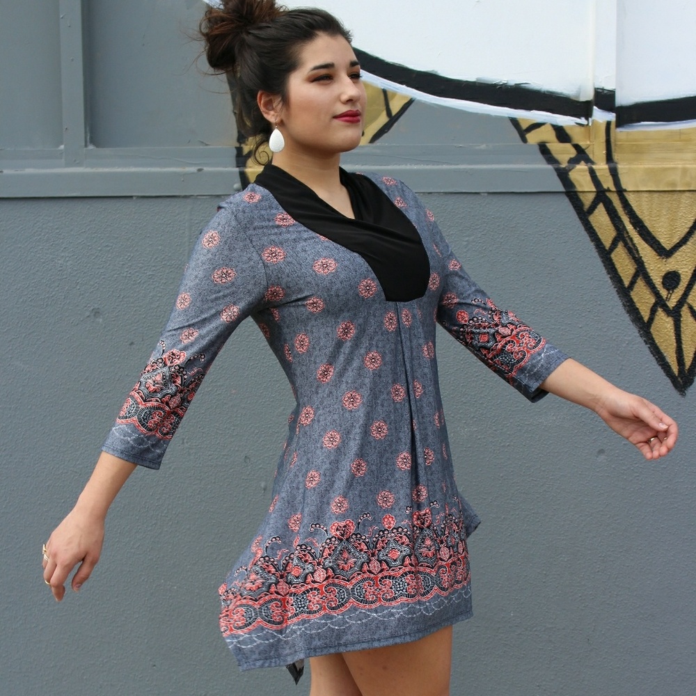 Relaxed tunic with print
